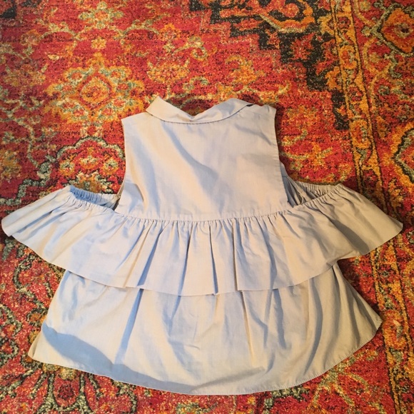 Zara Blue Top Size Small - Picture 2 of 10